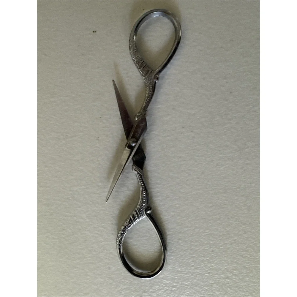 Beautiful Vintage Style Unique Etched Scissors  - Small